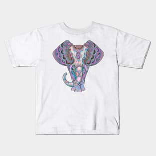 Mandala Elephant indigo Kids T-Shirt